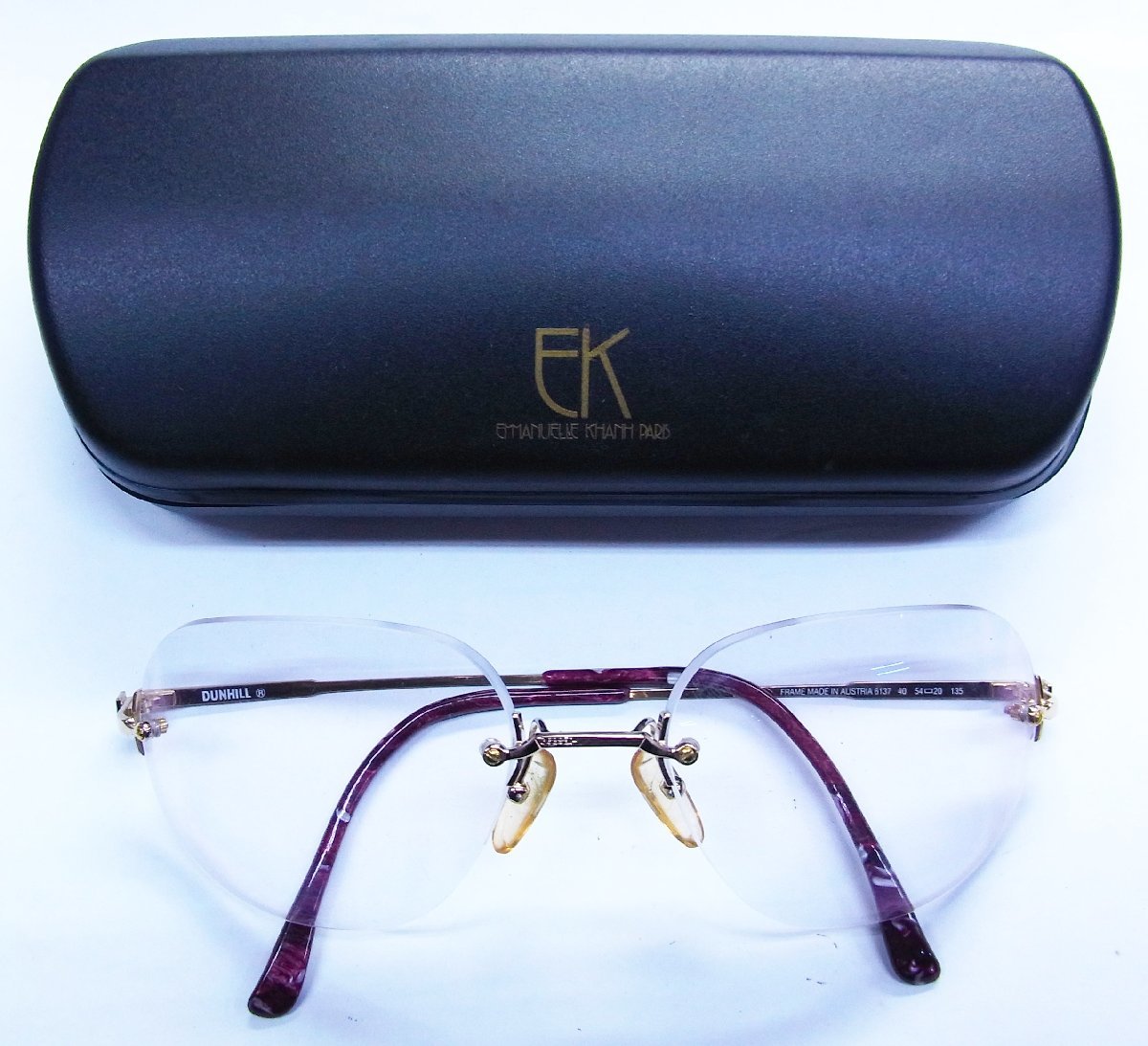 ダンヒルメガネフレームレンズ無し。 調光・度なしクリア・度あり薄型