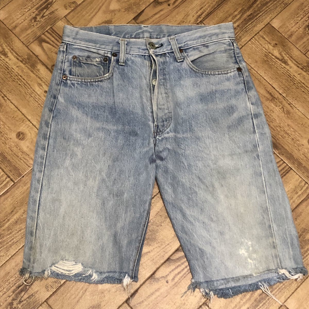 Levis 501 66後期 赤耳 カットオフ デニム ショーツ W31 ビンテージ