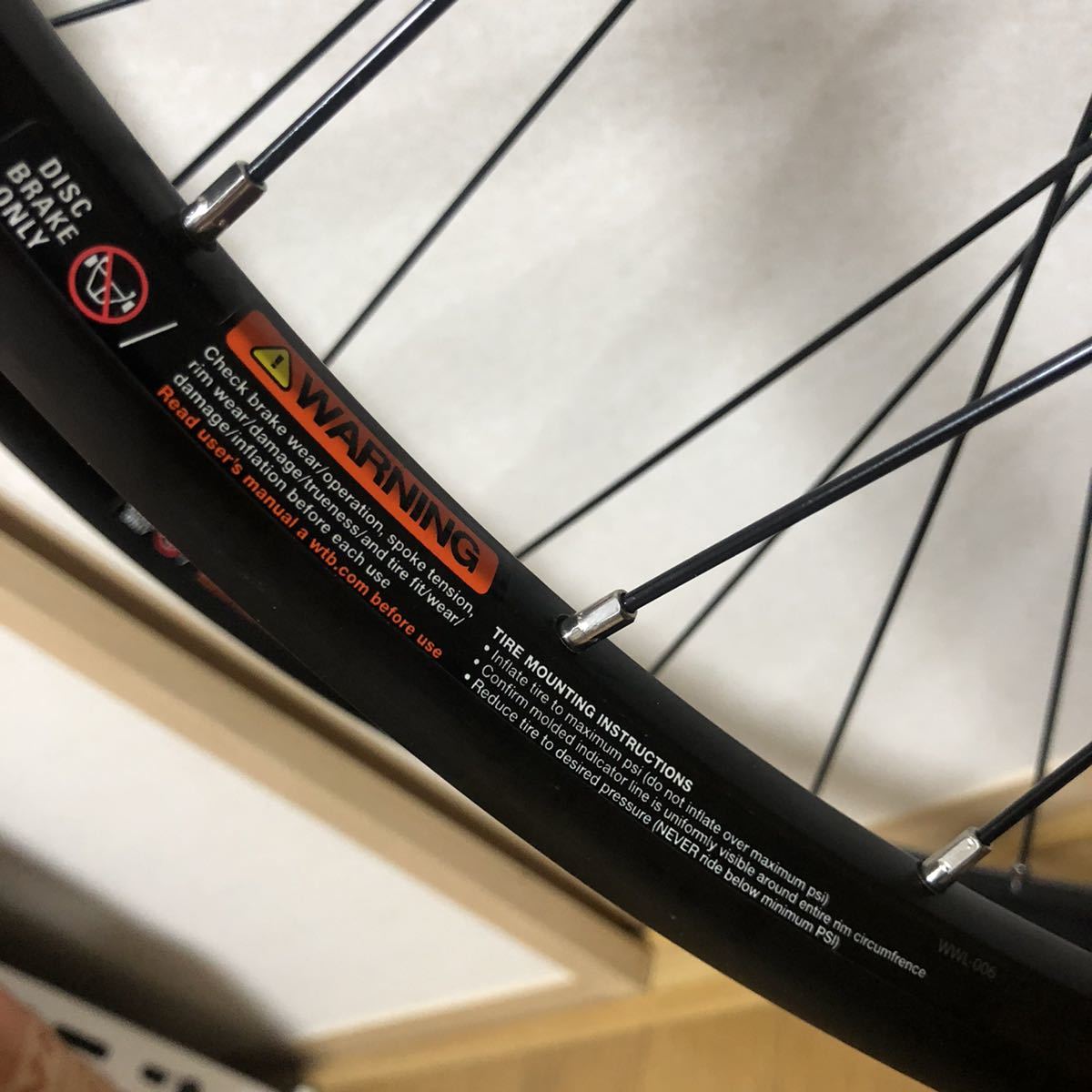 新車外しWTB SX19 650B 27.5リムGUB 1351 6爪72ノッチ爆音ハブ手組 