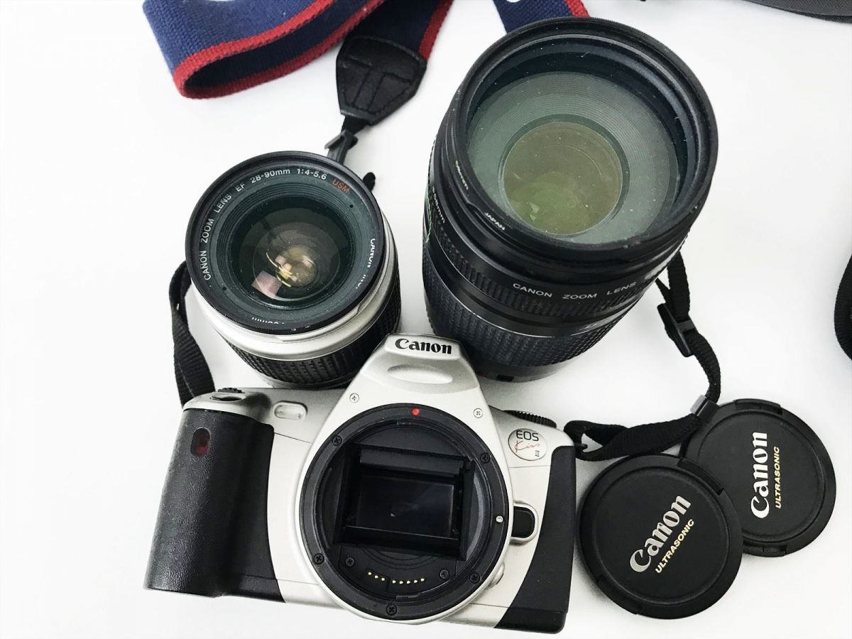 Canon EOS KissⅢ、28-90mm・75-300mmレンズ ジャンク 1円】Canon EOS Kiss III ボディ 28-90mm 75-300mm レンズ バッグ