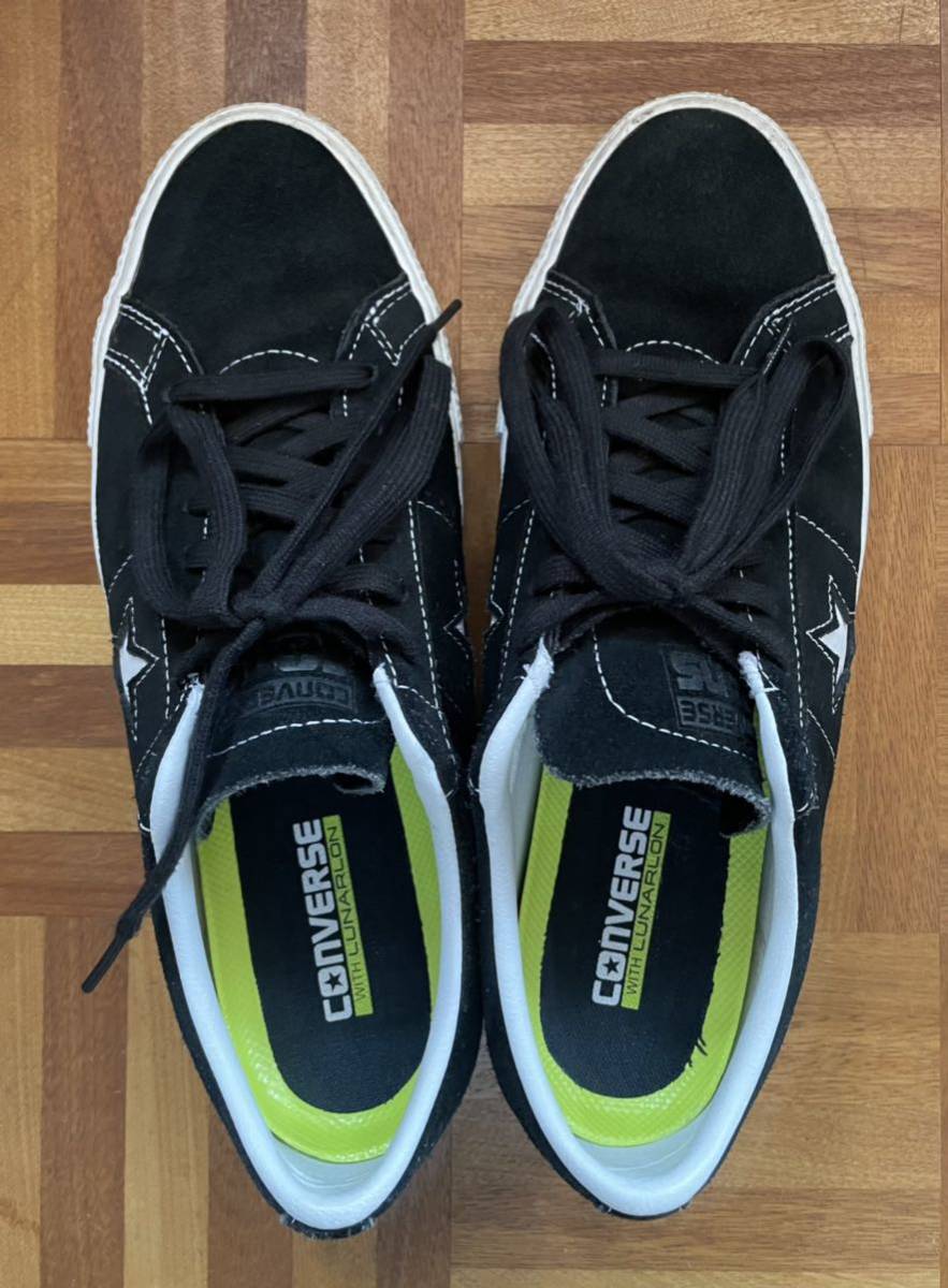 converse cons one star 28 us9.5 黒 skate ox lunaron コンバース 