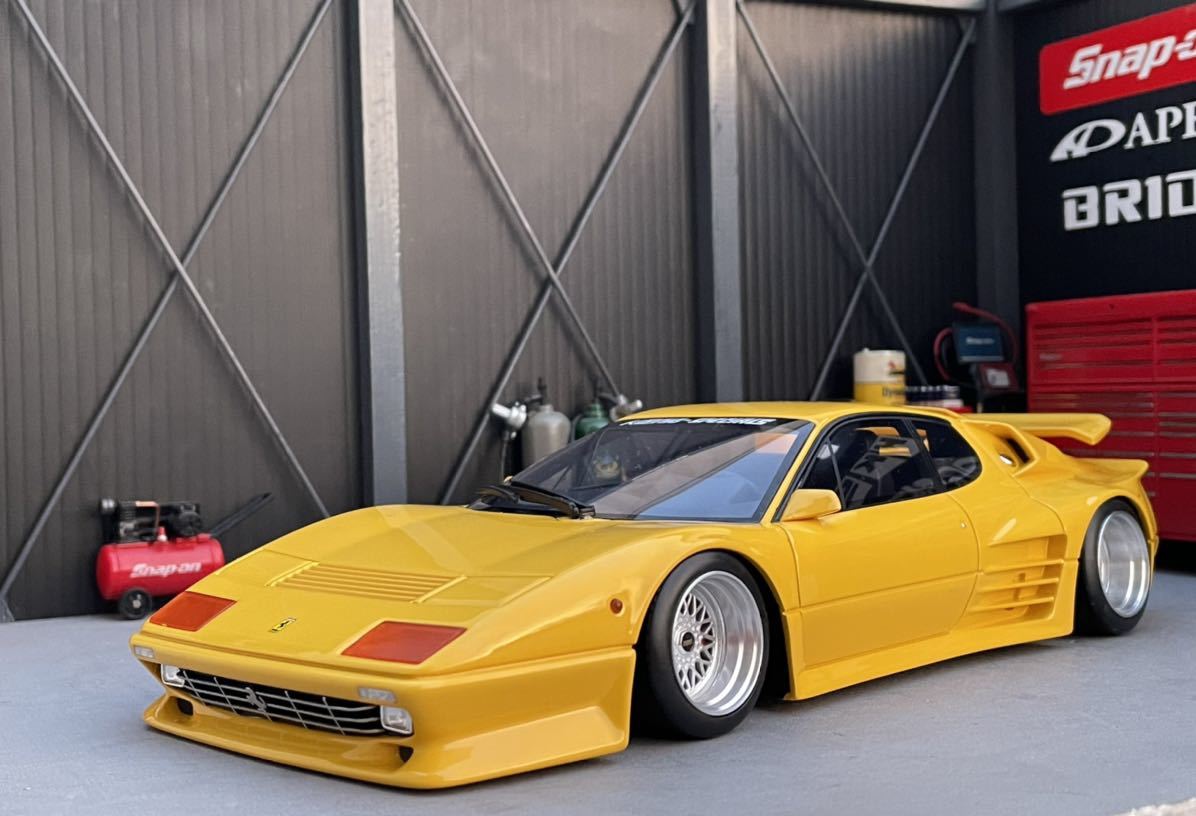 1&frasl;18 フェラーリ 512BB - フェラーリ５１２ＢＢカスタム Yahoo!オークション 京商 ツライチ ケーニッヒ BBS フェラーリ512BBケーニッヒ新品改カスタムBBS-RS カスタムミニカー ワイドボディ レッドⅡ 0 バブル時代のカスタムカーの象徴「ケーニッヒ」が生んだ512BB