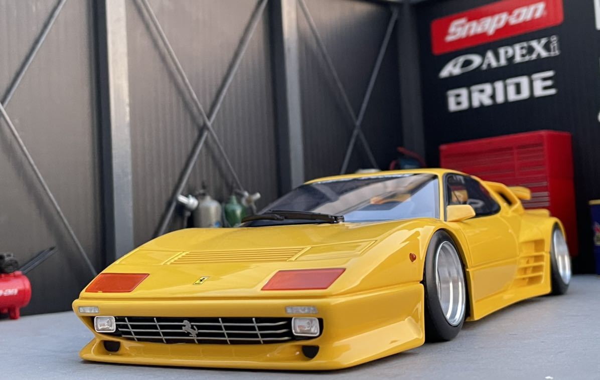 1&frasl;18 フェラーリ 512BB - フェラーリ５１２ＢＢカスタム Yahoo!オークション 京商 ツライチ ケーニッヒ BBS フェラーリ512BBケーニッヒ新品改カスタムBBS-RS カスタムミニカー ワイドボディ レッドⅡ 0 バブル時代のカスタムカーの象徴「ケーニッヒ」が生んだ512BB