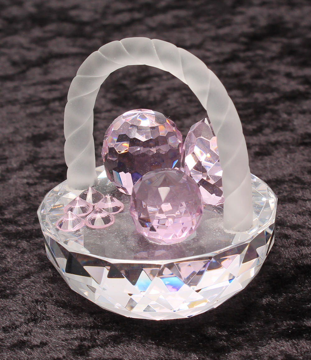 スワロフスキー 置物 3点セット 魚 バスケット クリスタル SWAROVSKI 