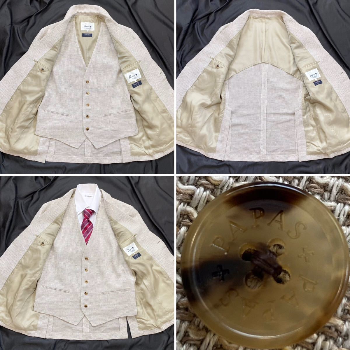 ☆極上の逸品♪ リネン&コットン【超美品】パパス ☆超高級♪【伊 