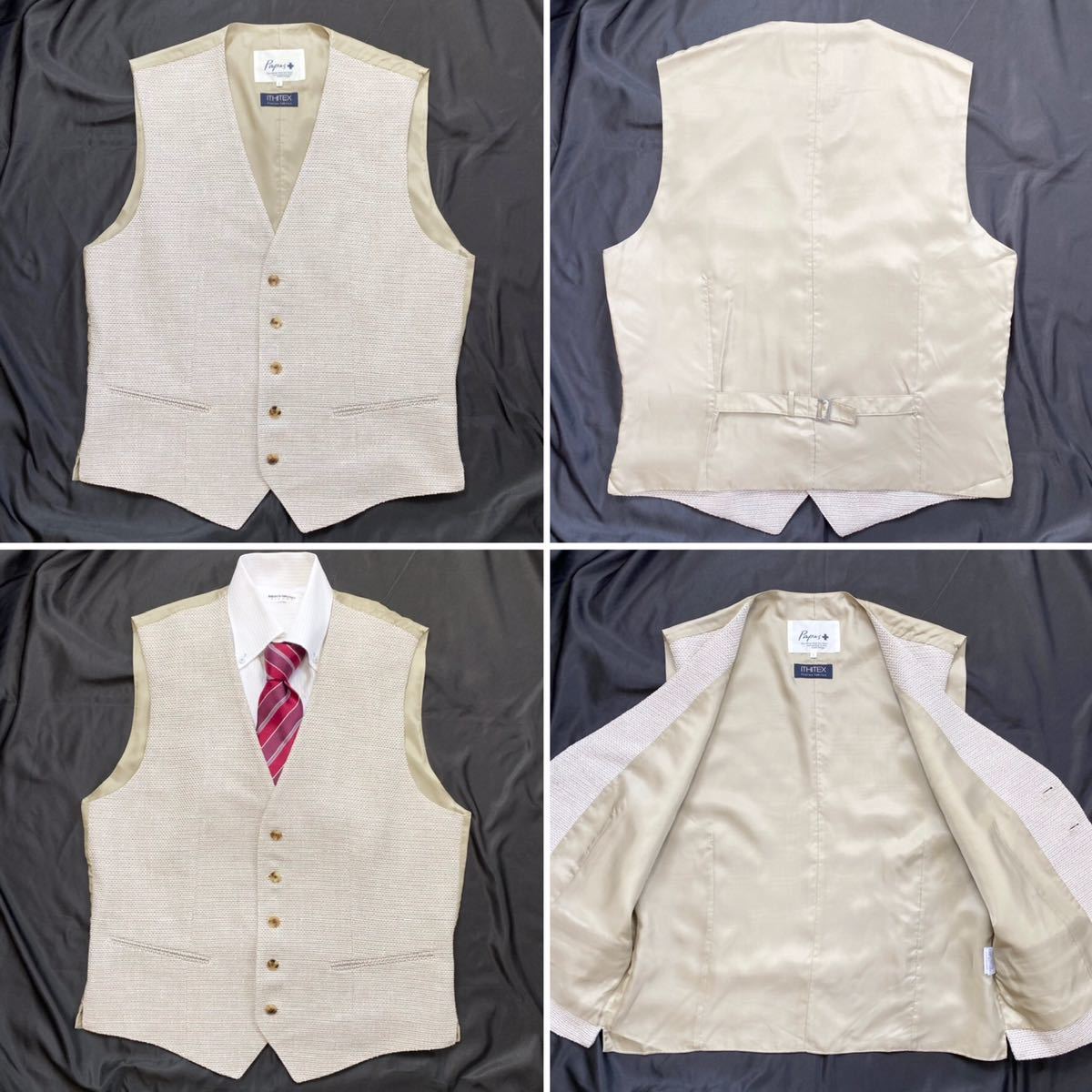 ☆極上の逸品♪ リネン&コットン【超美品】パパス ☆超高級♪【伊 