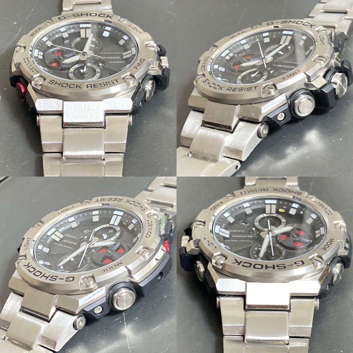 極美品 G-SHOCK GST-B100D タフソーラー メタルバンド 稼働 極美品G-SHOCK GST-B100D-1AJF GスチールG-STEEL タフソーラー