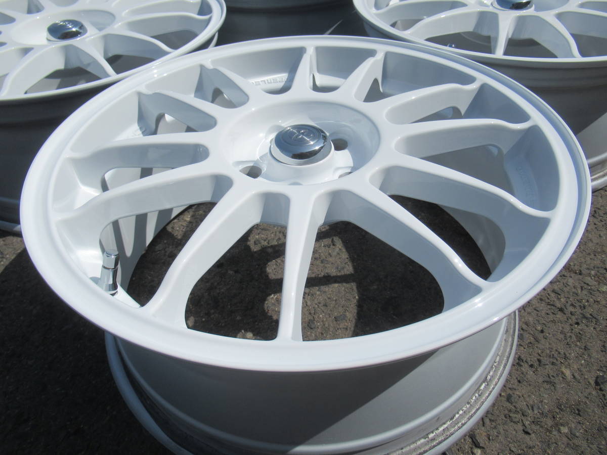 中古ホイール☆OZ Racing SUPER LEGGERA スーパーレッジェーラ 17インチ ホワイト トヨタキャップ 7J+48 100 5H 56φ プリウス 86などに☆ OZ SUPERLEGGERA Racing 中古 軽量 17in