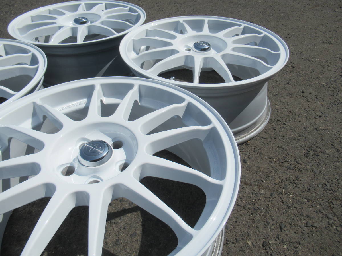中古ホイール☆OZ Racing SUPER LEGGERA スーパーレッジェーラ 17インチ ホワイト トヨタキャップ 7J+48 100 5H 56φ プリウス 86などに☆ OZ SUPERLEGGERA Racing 中古 軽量 17in