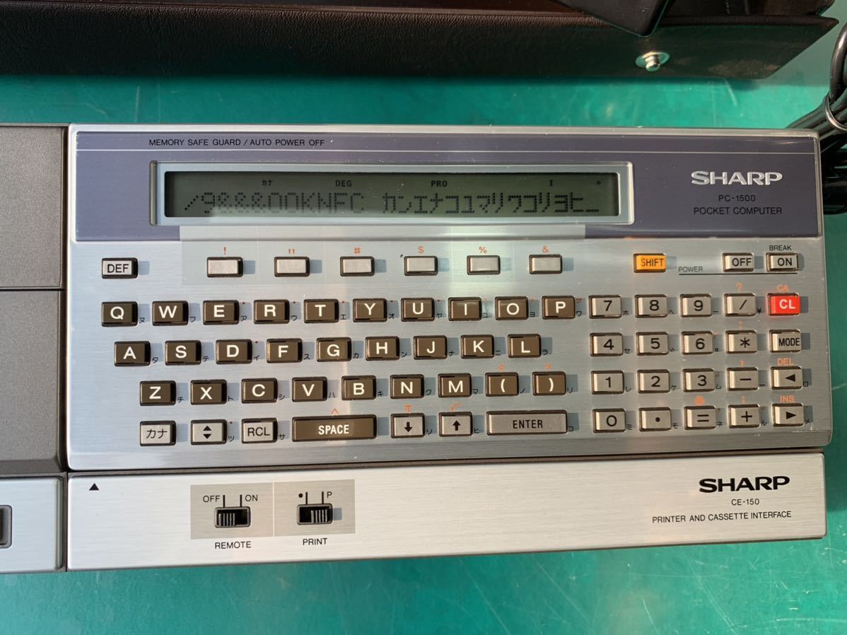 Yahoo!オークション PC-1500 CE-150 ポケコン Sharp SHARP ce-150」の