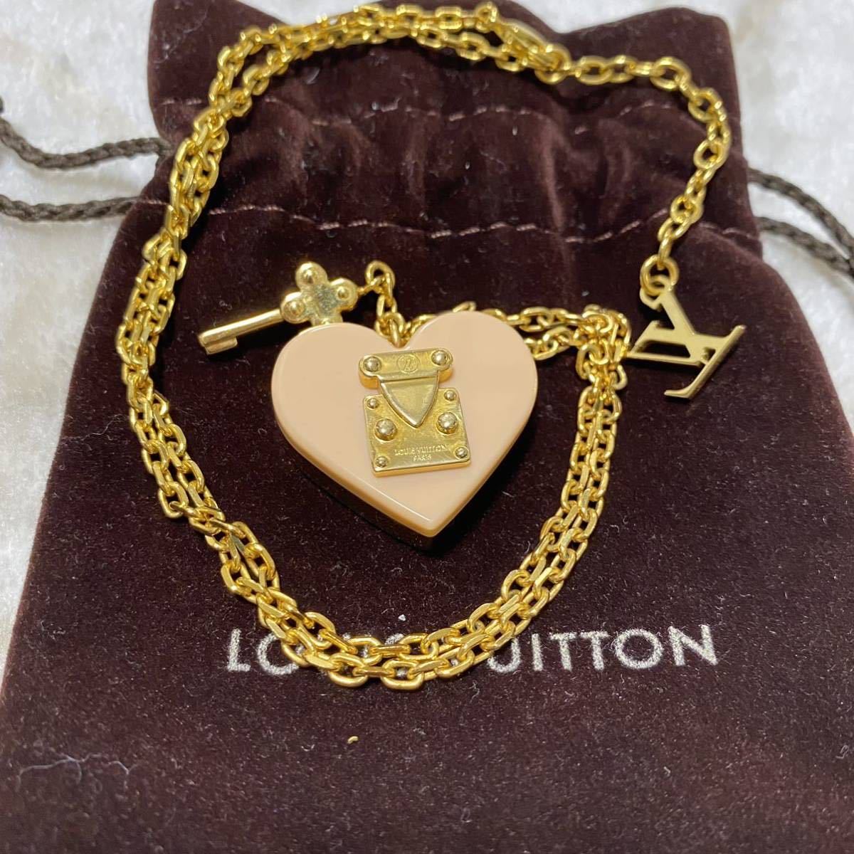 LOUIS VUITTON ルイヴィトン ロゴ パンダンティフ・ロックミー ハート 