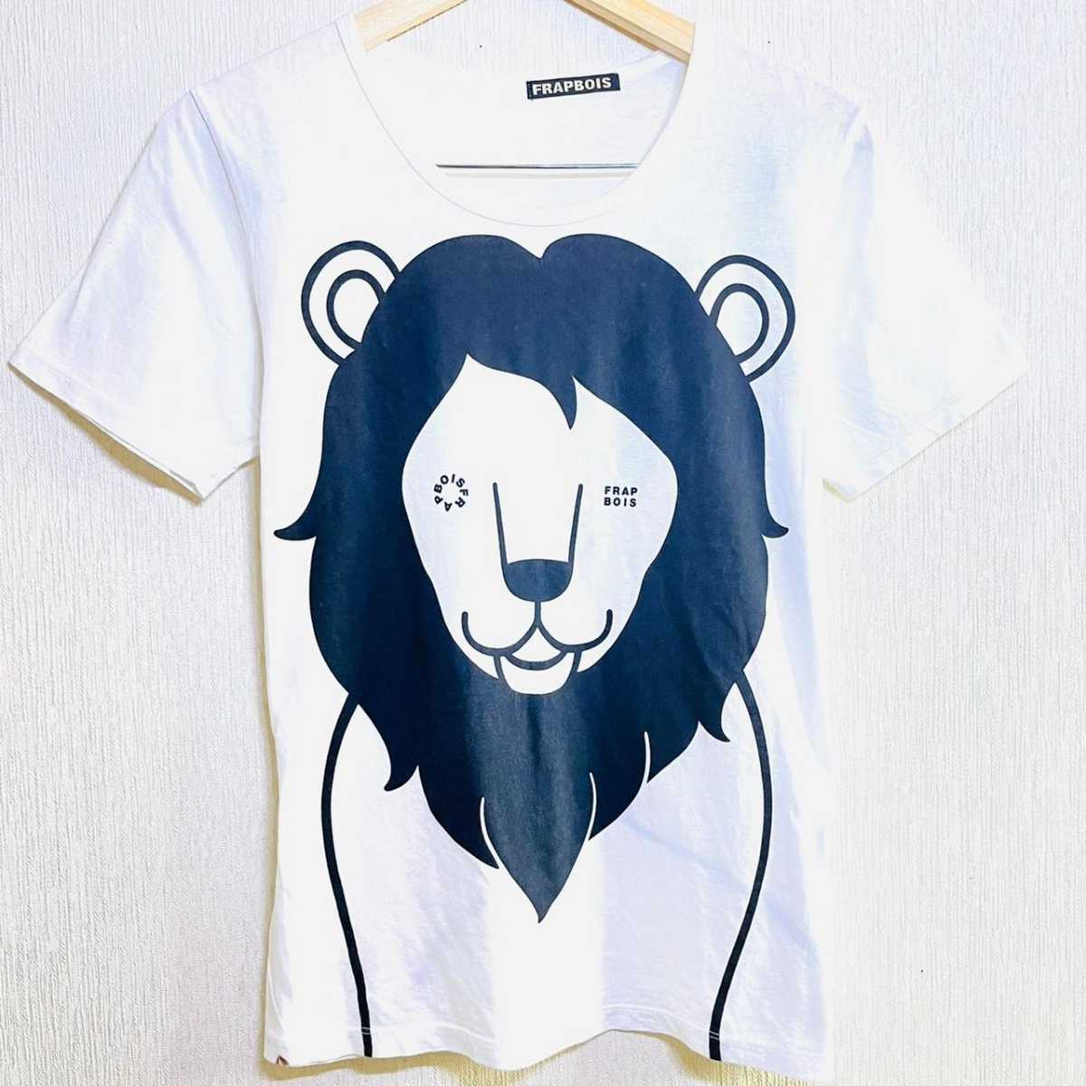 C36hl 日本製 Frapbois フラボア サイズ1 M位 ホワイト 半袖 Tシャツ ライオン ガオモコ プリントtシャツ 綿100 アニマル 文字 ロゴ 売買されたオークション情報 Yahooの商品情報をアーカイブ公開 オークファン Aucfan Com