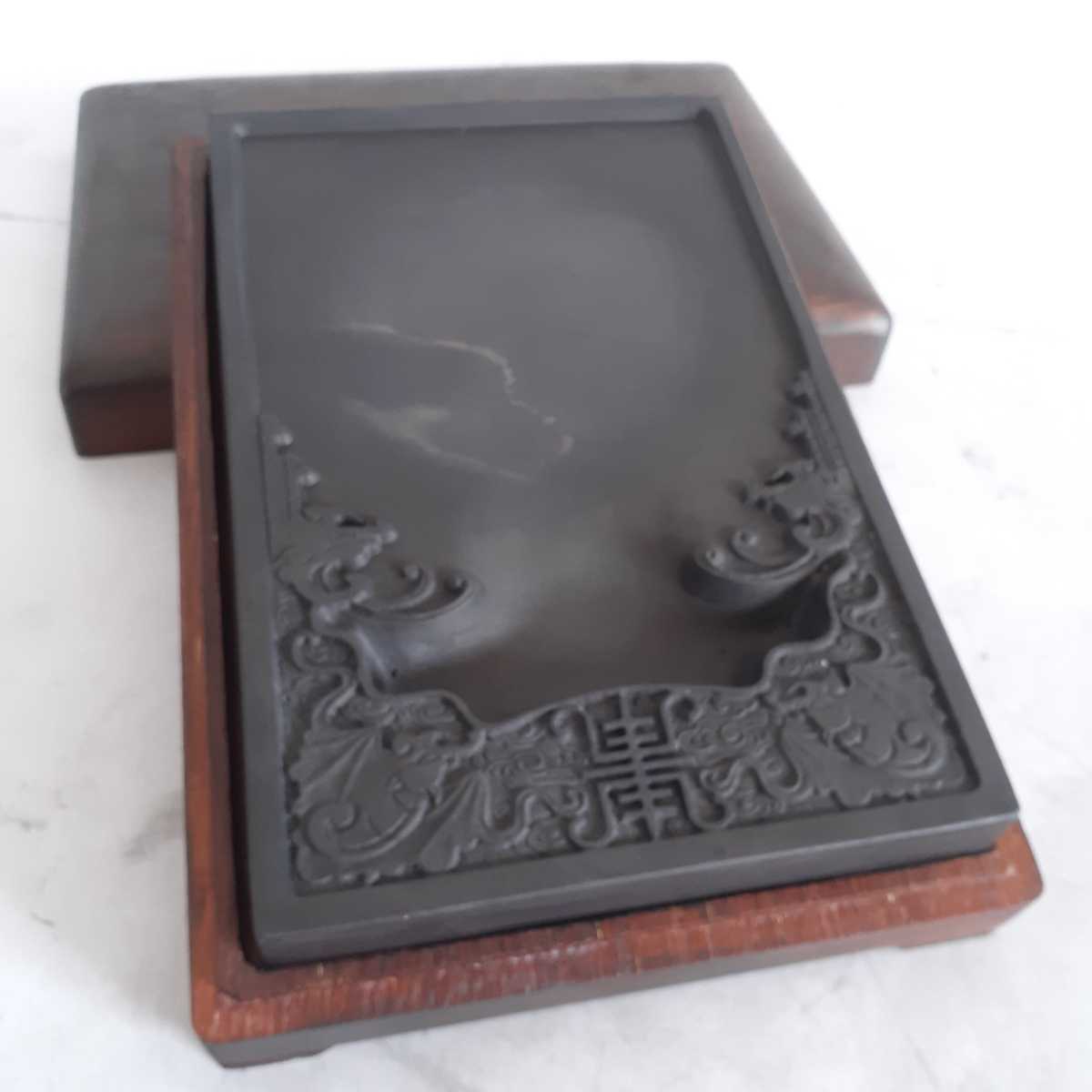 硯 すずり 端渓 老坑硯 中国 T176 すずり 端渓硯 古硯 老坑 水