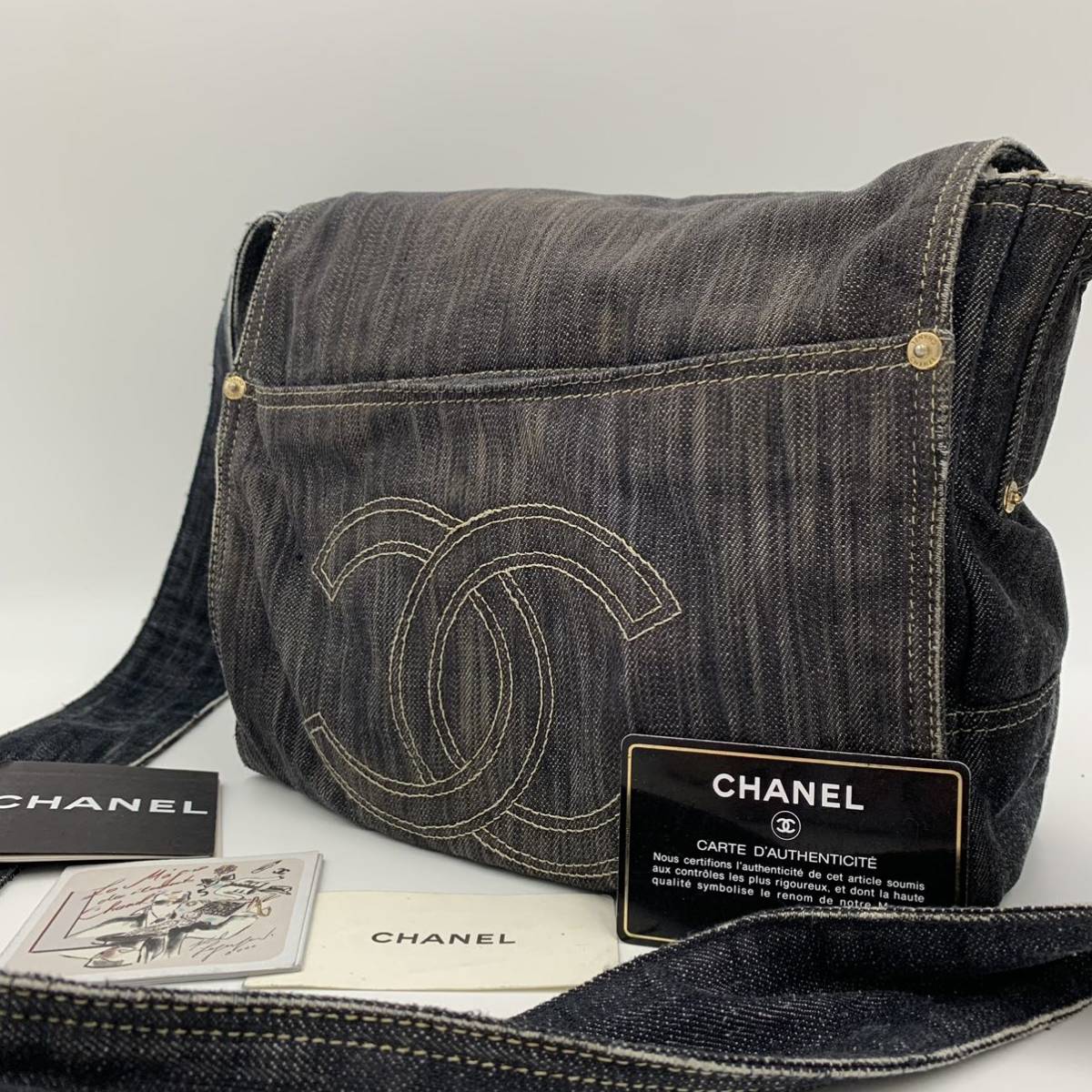 1円~ 超希少 CHANEL シャネル ショルダーバッグ メッセンジャーバッグ 