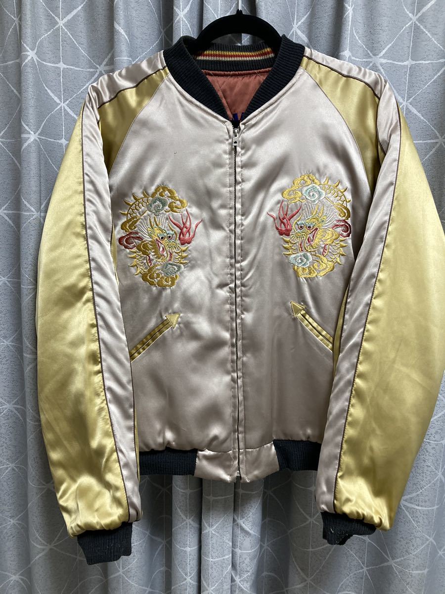 【最終お値下げ】テーラー東洋　リバーシブル　L 虎刺繍 スカジャン ピンク テーラー東洋(TAILOR TOYO) 刺繍リバーシブルスカジャン EAGLE & TIGER