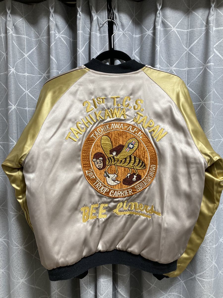 【最終お値下げ】テーラー東洋　リバーシブル　L 虎刺繍 スカジャン ピンク テーラー東洋(TAILOR TOYO) 刺繍リバーシブルスカジャン EAGLE & TIGER