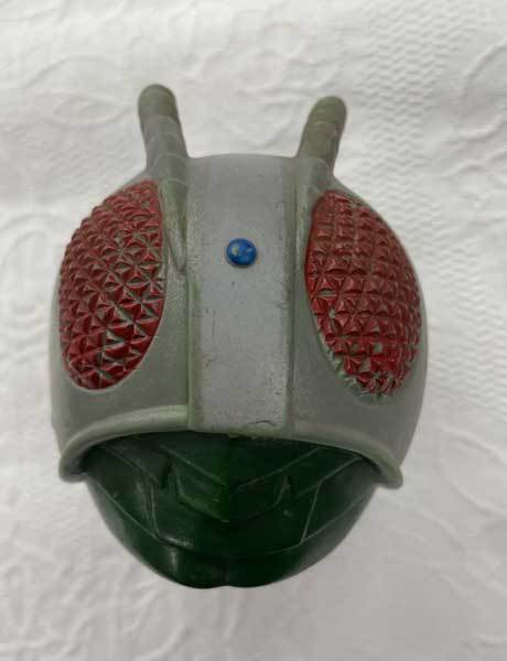 ◇昭和レトロ 仮面ライダー 面取れ マスク ソフビ人形 旧バンダイ 当時