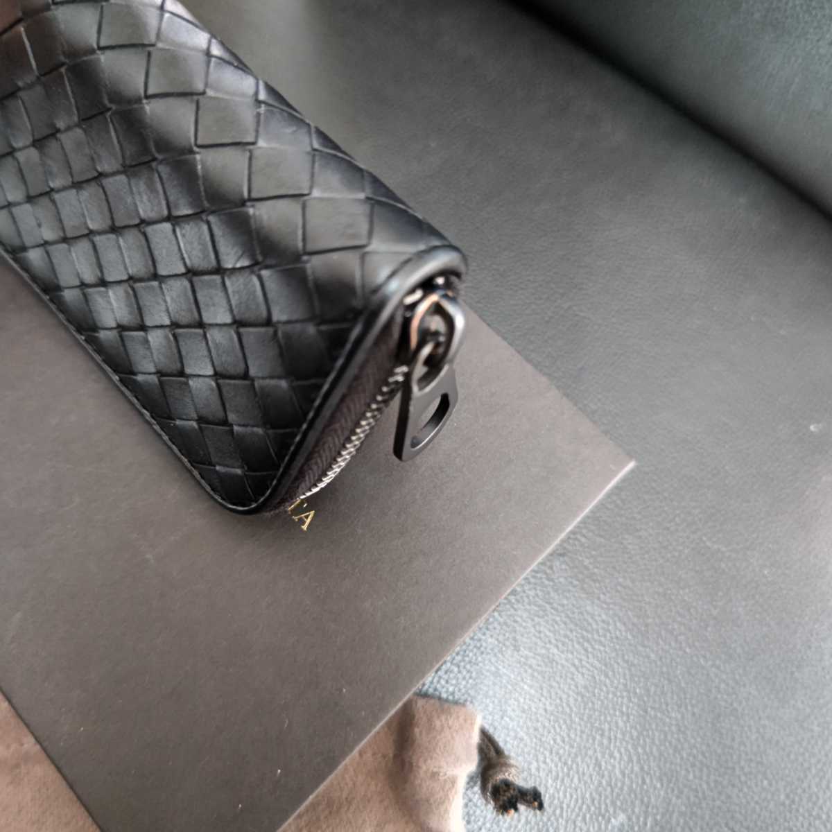 黒！ボッテガヴェネタ イントレチャート コインケース BOTTEGA VENETA 