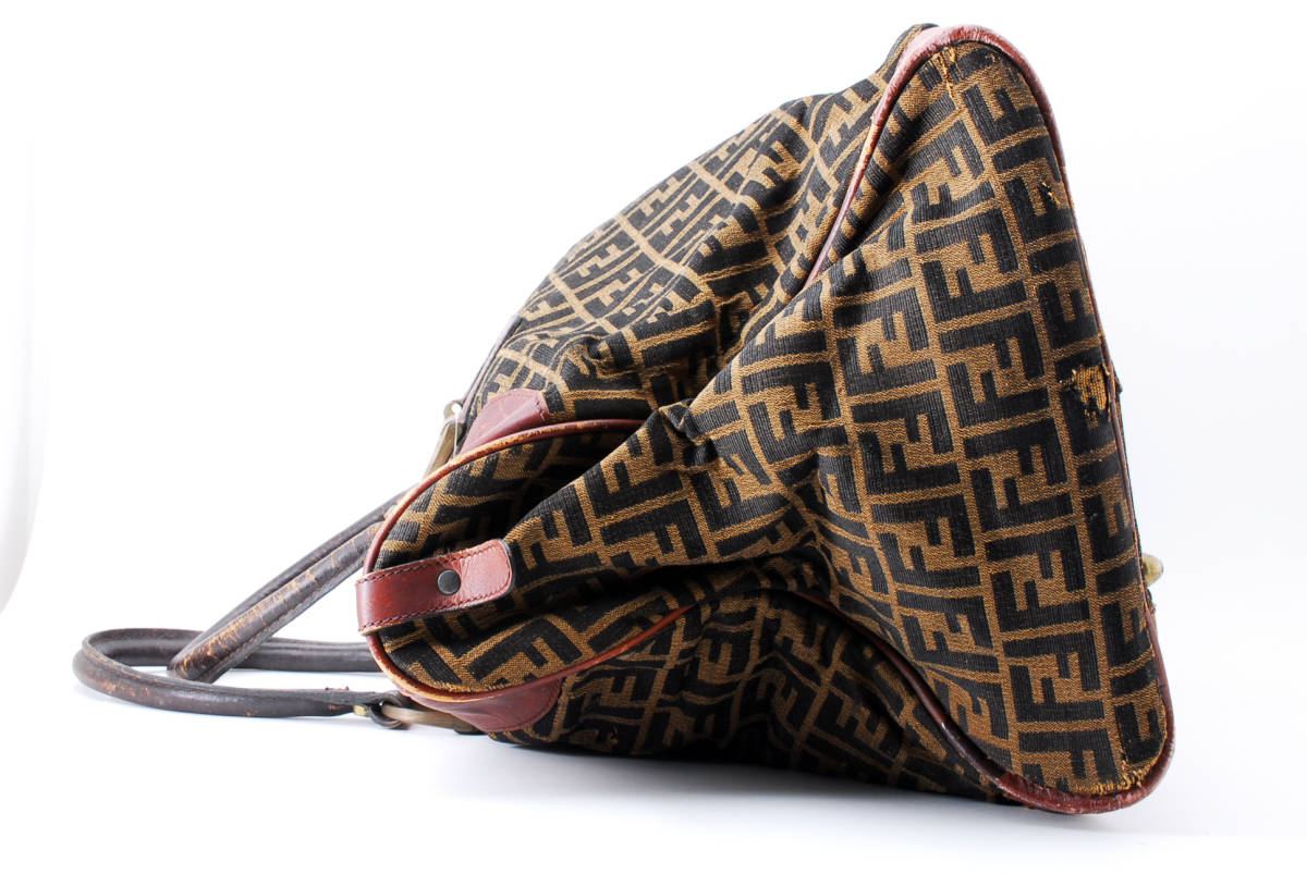 1円スタート】FENDI フェンディ ズッカ キャンバス ラージトートバッグ