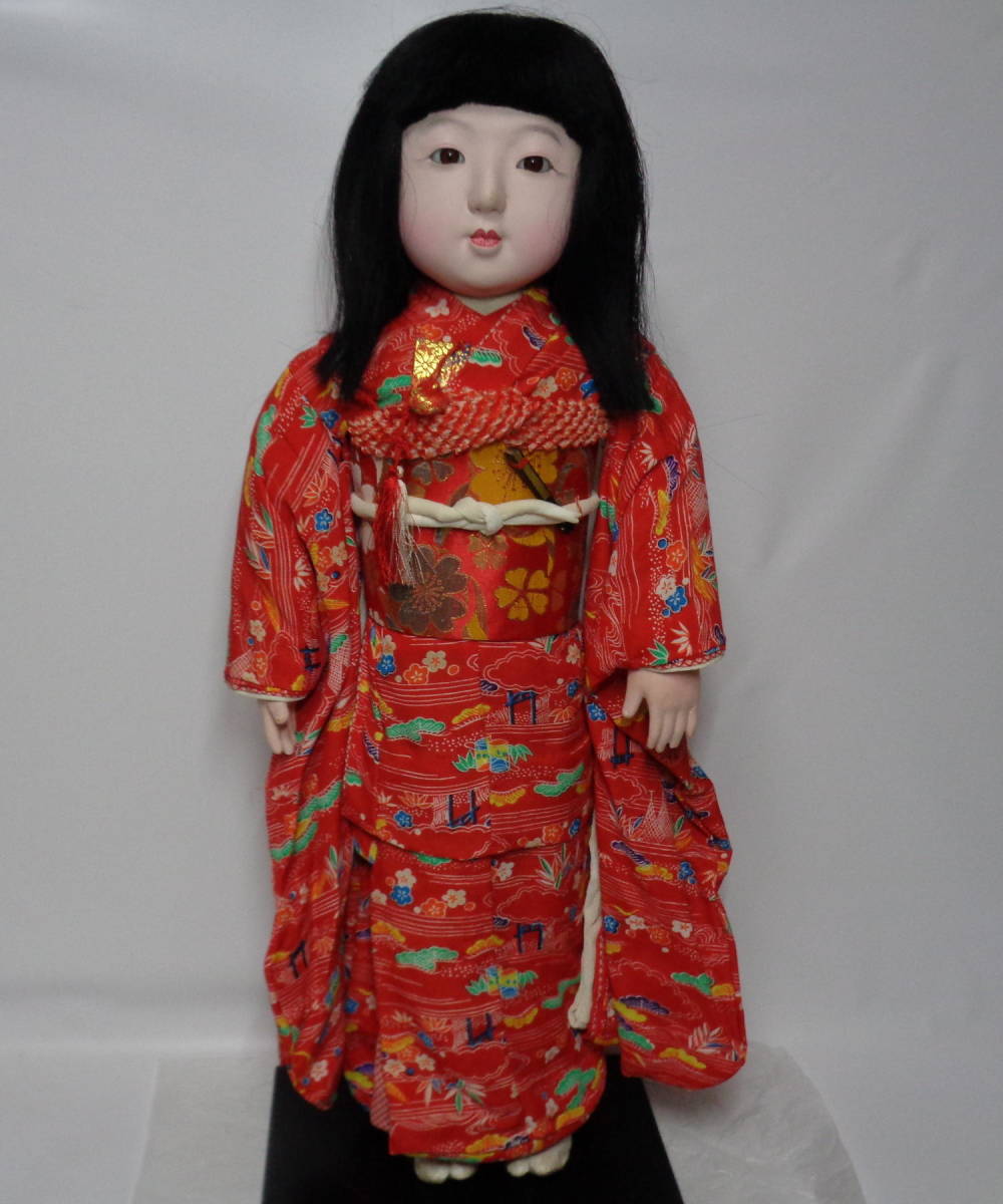 昭和レトロ 市松人形 可愛いお顔の女の子 60cm(市松人形)｜売買された