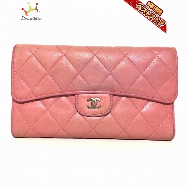 高品質，豊富な シャネル CHANEL 長財布 マトラッセ ラムスキン ピンク 11番台 財布(女性用財布)｜売買されたオークション情報、yahooの商品情報をアーカイブ公開 - オークファン 服飾小物