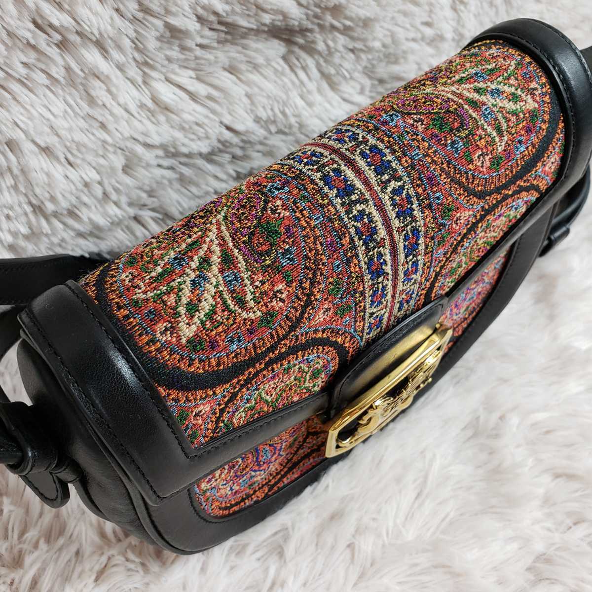 ETRO エトロ ペガソ 金具 PVC レザーショルダーバッグ 2019AW