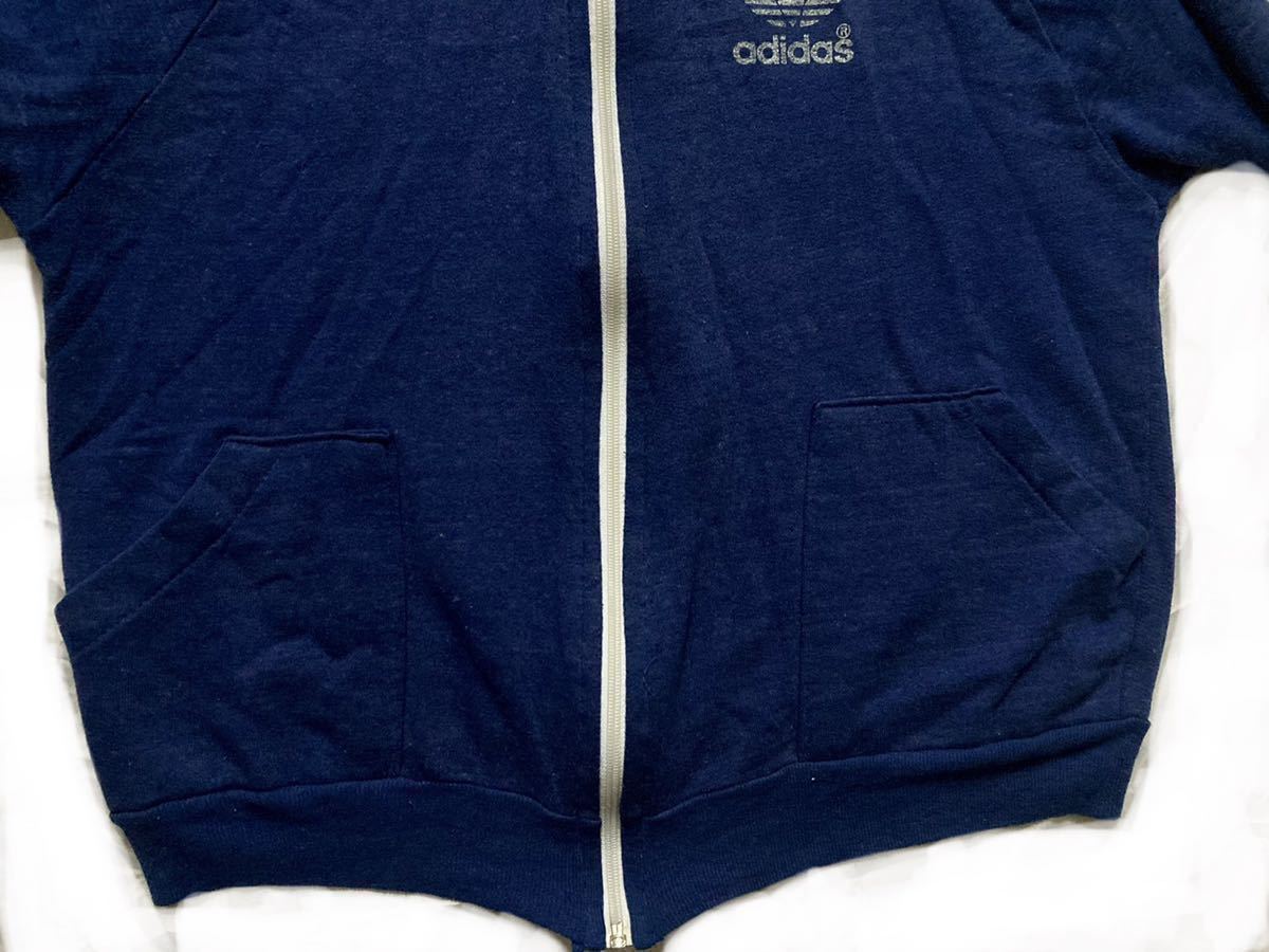 稀少【adidas】アディダス 2ポケフード型フルジップパーカー ジャージ 