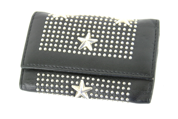 送料無料 希少 JIMMY CHOO ジミーチュウ スタッズレザー 6連キーケース