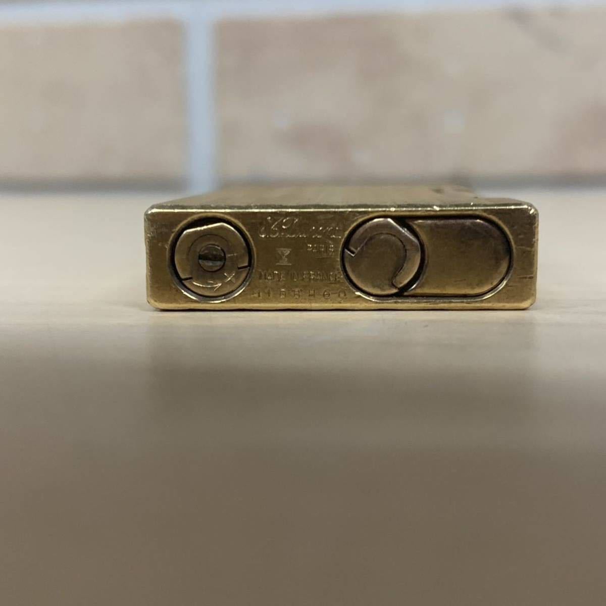 1円~【喫煙具】S.T.Dupont デュポン ガスライター ゴールドカラー 