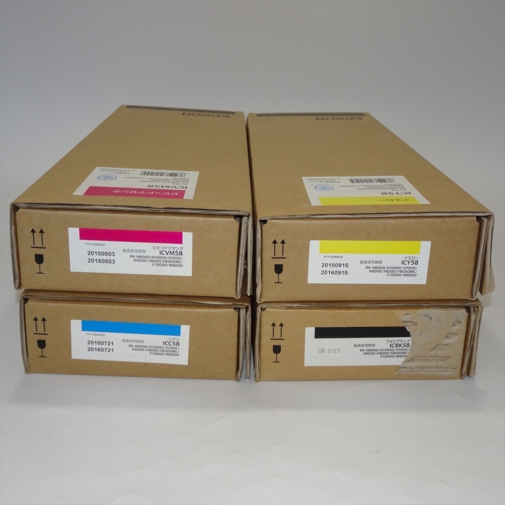 新作登場，安い 純正 4色セット インク EPSON エプソン ICBK58/ICC58/ICY58/ICVM58 NO.S28-9332(エプソン)｜売買されたオークション情報、yahooの商品情報をアーカイブ公開 - オークファン エプソン