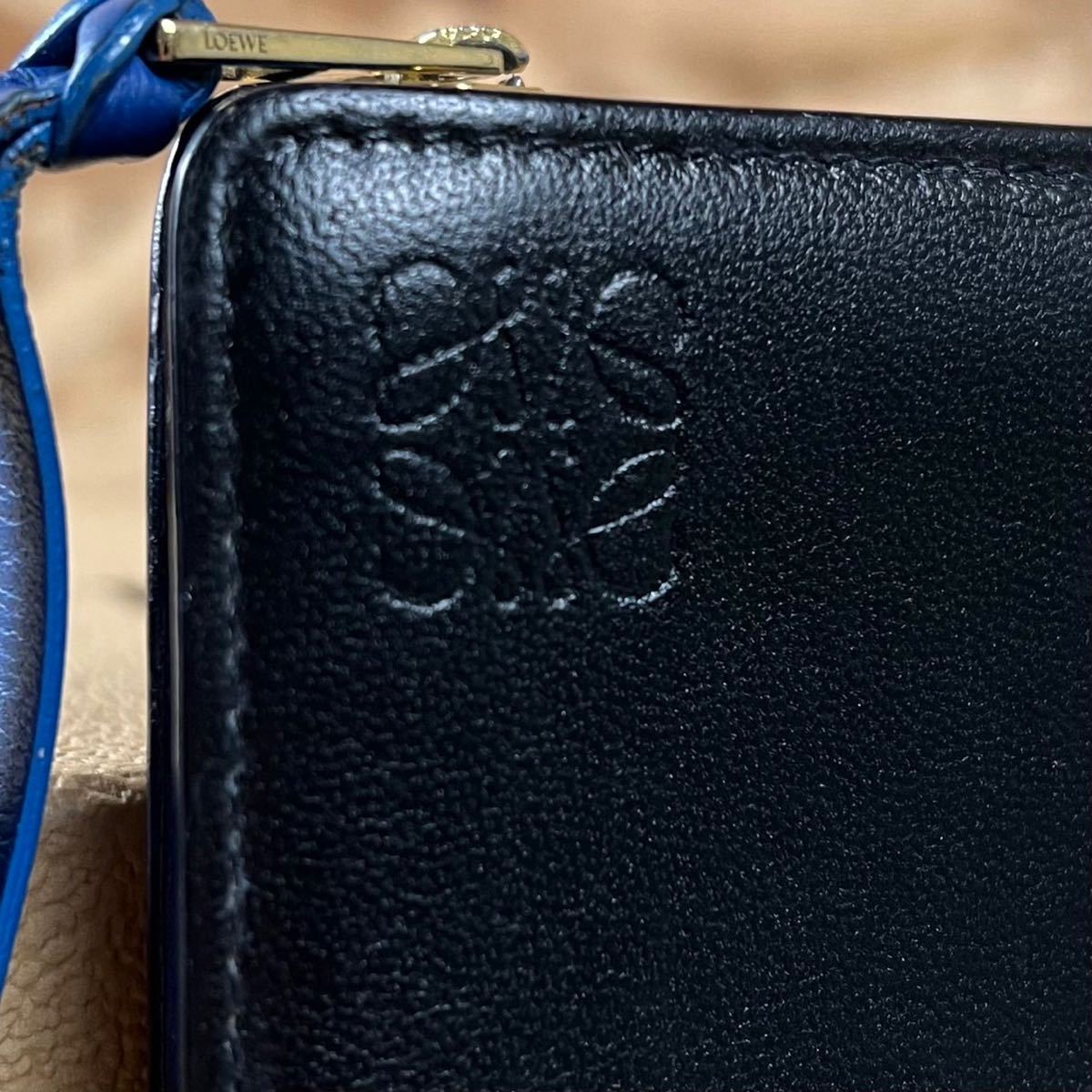 新品同様‼️ ロエベLOEWE 財布長財布アナグラムラウンドファスナー-美