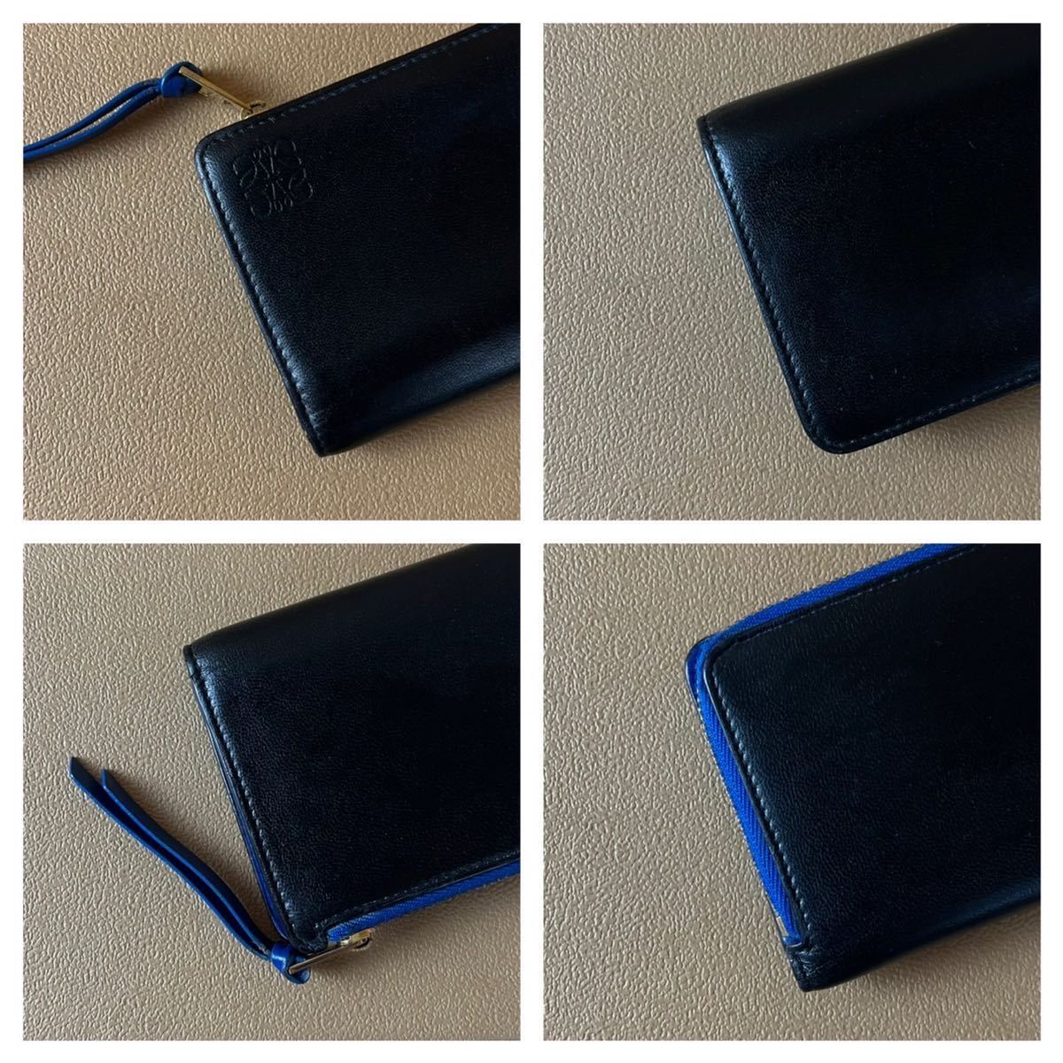 LOEWE ロエベ 1円☆美品☆ ラウンドファスナー長財布 アナグラム 黒 