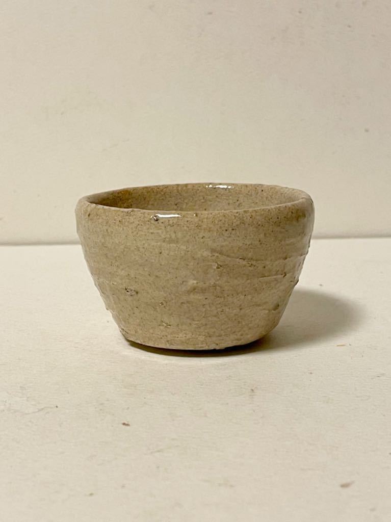 雅味ある盃です！李朝期 井戸手のベタ底 ベストサイズの盃 火間！嵌入  