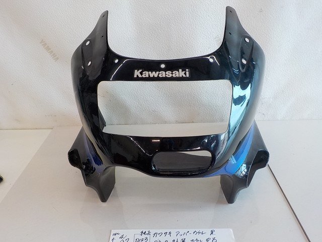 もも D123○○純正 カワサキ アッパーカウル 黒 ブラック 外装 カウル 中古