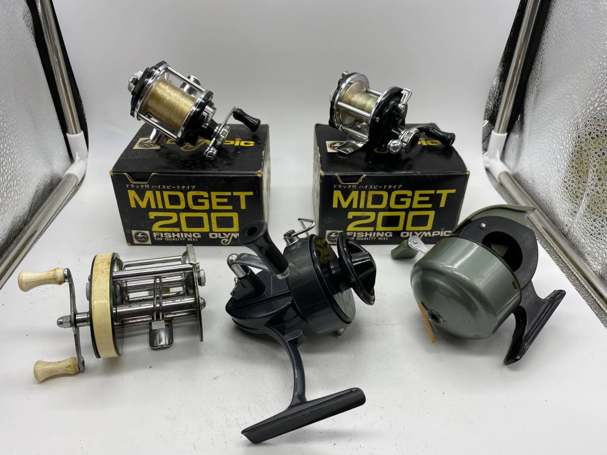  リール 5つ まとめ MIDGET200 OLYMPIC 釣り具 フィッシング 糸付き有 箱付有 C-28(リール)｜売買されたオークション情報、yahooの商品情報をアーカイブ公開 - オークファン その他