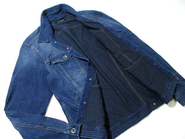 春物▼ ナノユニバース　Gジャン　インディゴ染め　デニムジャケット　ドーナツボタン　nano・universe　XLサイズ　トラッカージャケット NANO デニムジャケット gジャン ナノ SALE／40%OFFラウンドGジャン ジャケット