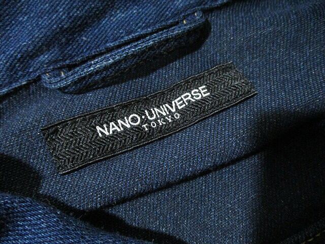 春物▼ ナノユニバース　Gジャン　インディゴ染め　デニムジャケット　ドーナツボタン　nano・universe　XLサイズ　トラッカージャケット NANO デニムジャケット gジャン ナノ SALE／40%OFFラウンドGジャン ジャケット
