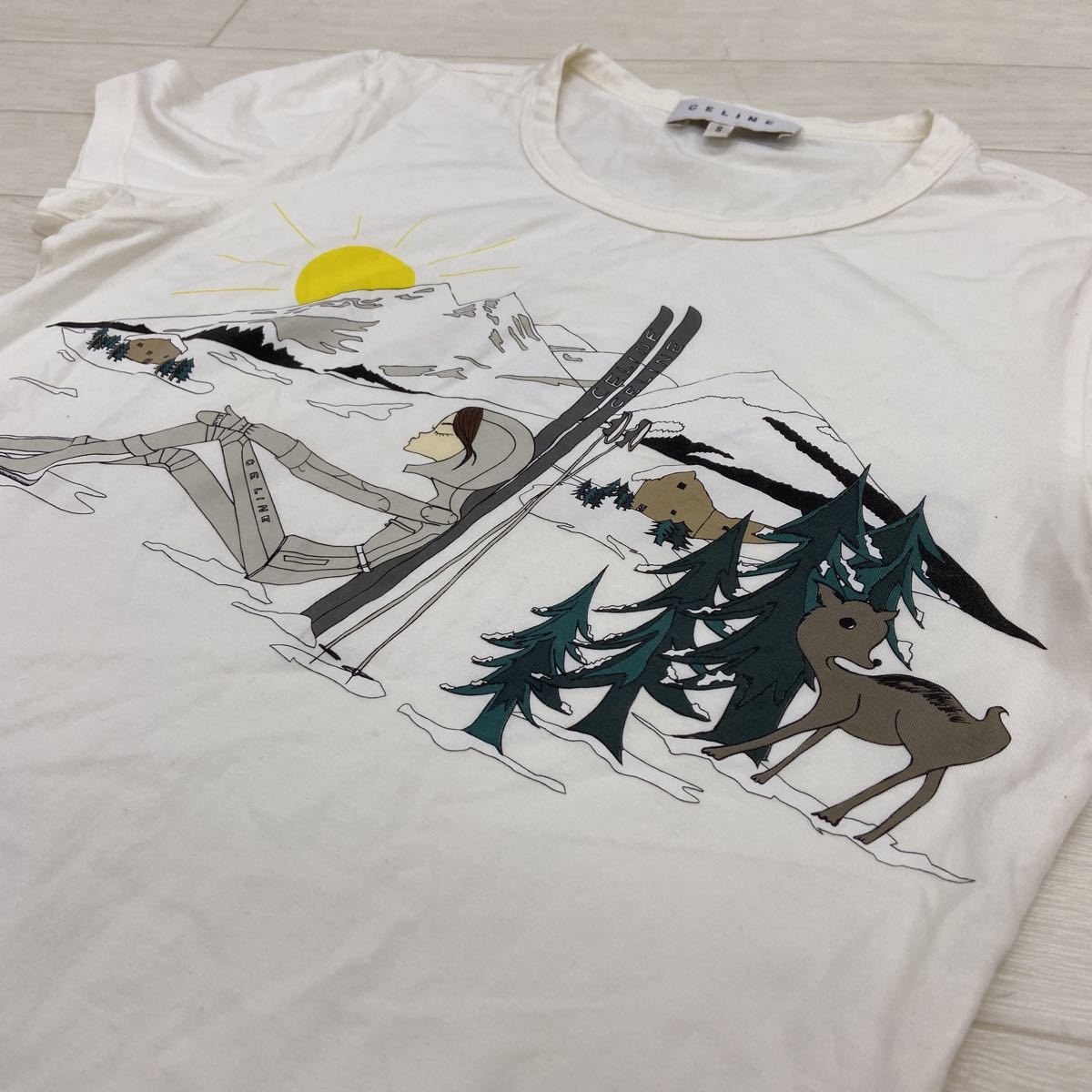 525◎ CELINE セリーヌ トップス Tシャツ カットソー 半袖 クルー 