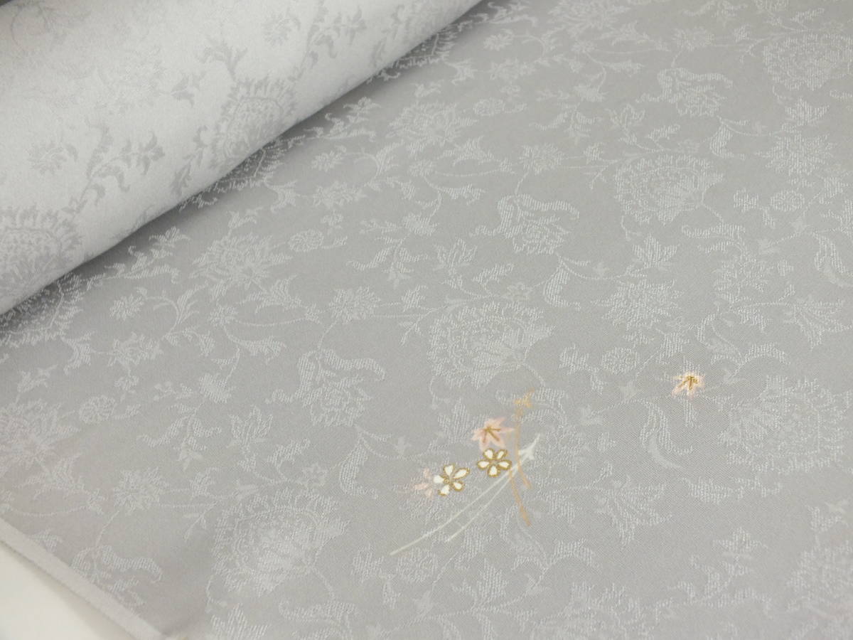 老舗 呉服店 着物屋 整理品 反物 正絹 千切屋 丹後ちりめん 小紋染着尺 巻き 生地 未仕立て 着物 和服 0507-1 反物 正絹 丹後ちりめん down2正絹 着物「赤紫 短冊」日本製