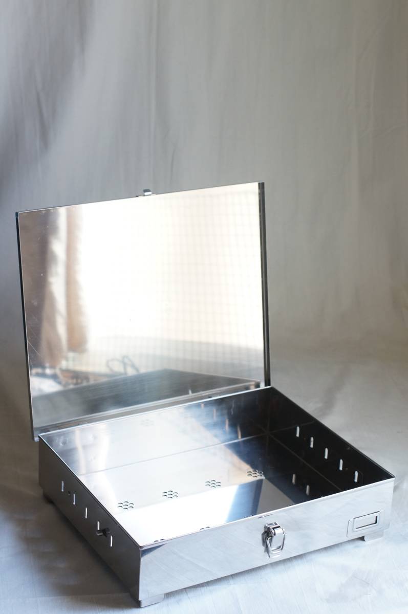 ●メディカルケース 医療ケース 救急箱 シンプル スクウェア ヴィンテージ アンティーク_7