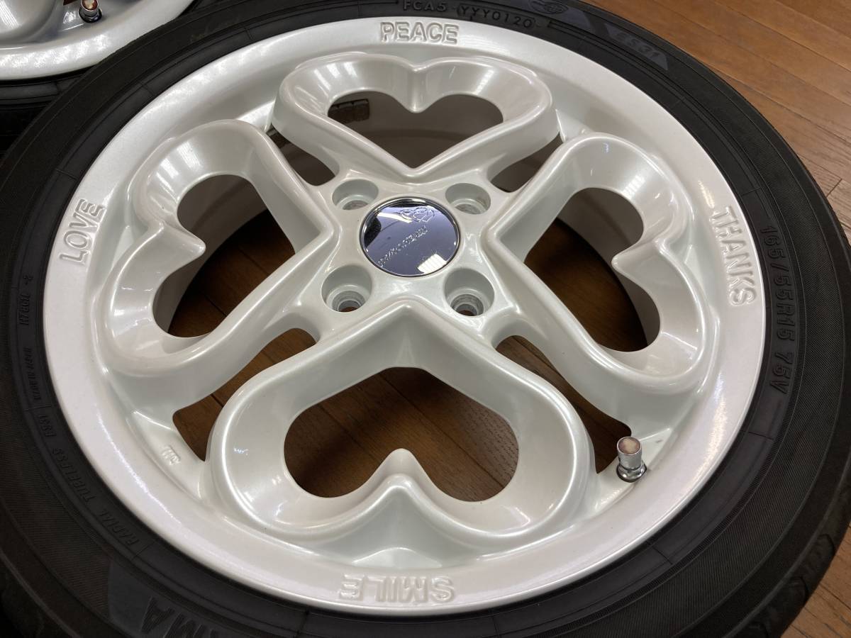◇PIAA ジュエルハート◇5J+45 4H100◇エコス 165/55R15 2020年製造 