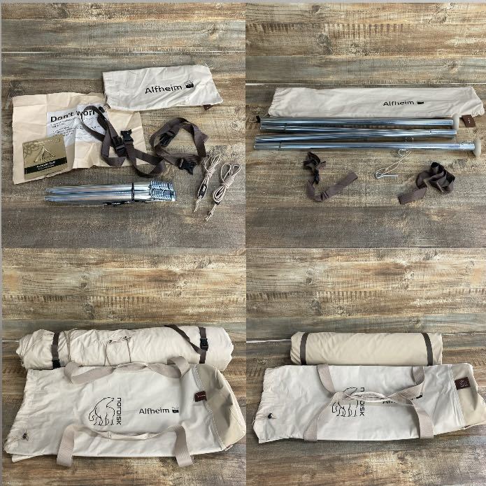 セット ノルディスク アルフェイム 12.6 中古 フライ ジップインフロア キャンプ ワンポール テント Alfheim NORDISK tmc02037894
