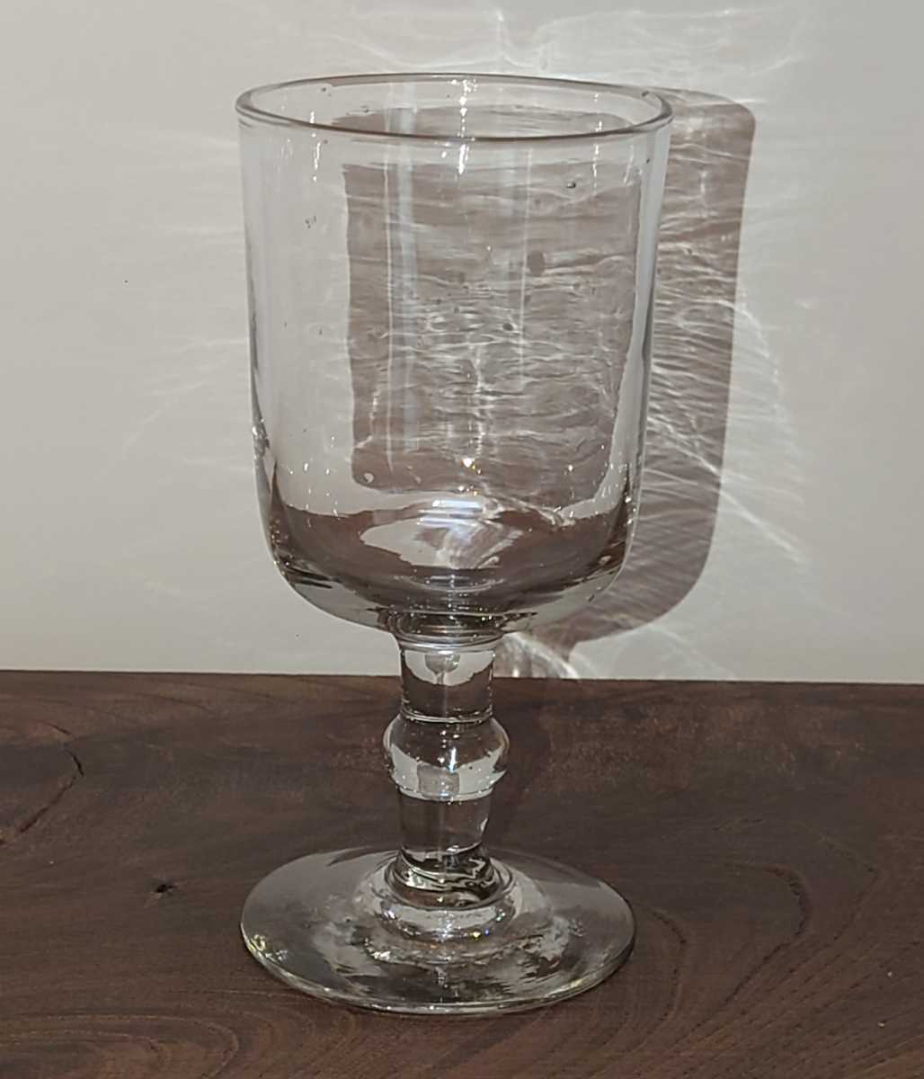 2客セット 19世紀 フランス アンティーク ビストログラス 手吹きガラス o