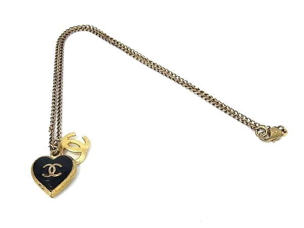 1円 CHANEL シャネル ココマーク 02P ハート型 ネックレス ペンダント 