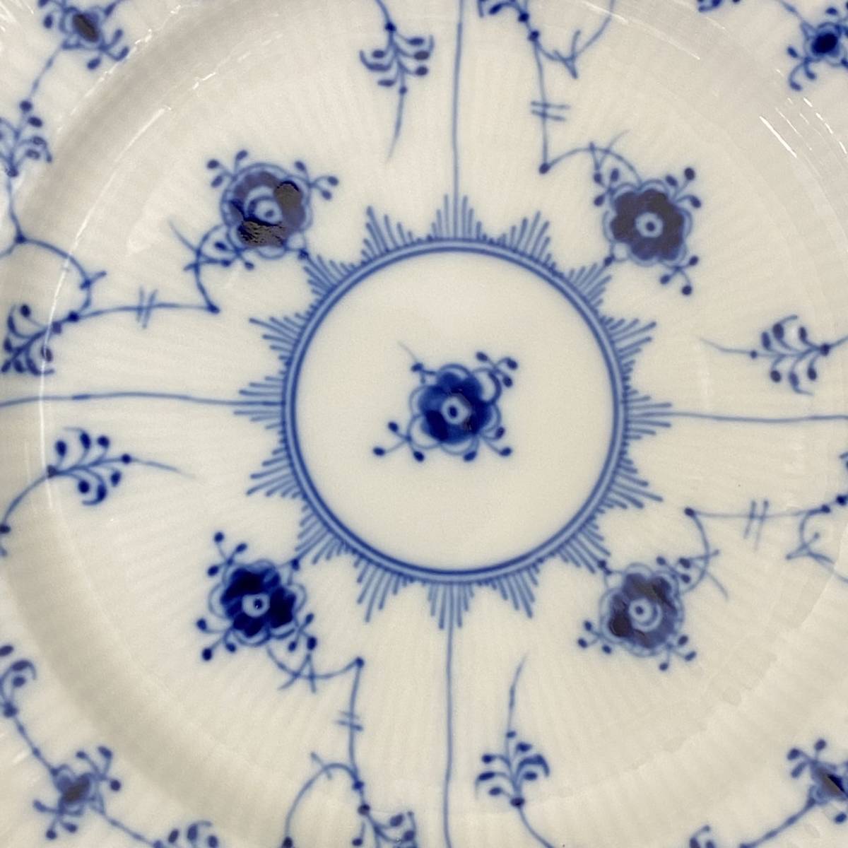 C-9647【１円～】ロイヤルコペンハーゲン おまとめ ブルーフルーテッドプレイン フルレース お皿 プレート ６客セット まとめ売り_6