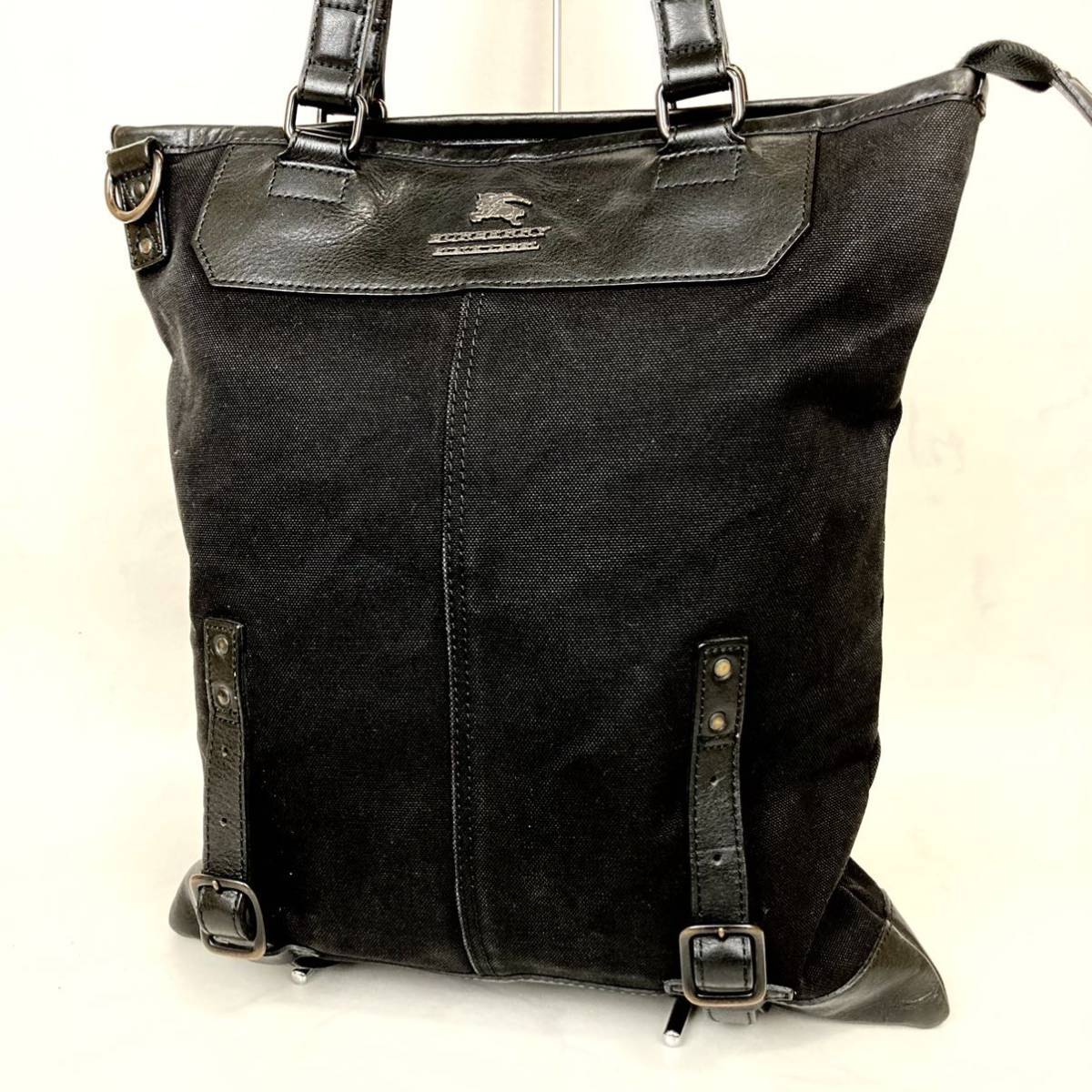 1円~【限定モデル】BURBERRY BLACK LABEL バーバリー メンズ 本革
