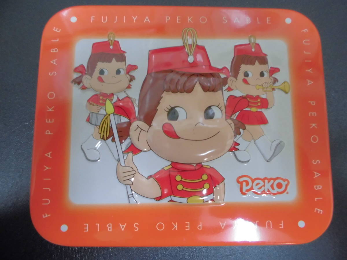 ペコちゃん 空き缶 不二家 昭和レトロ 軟らかく