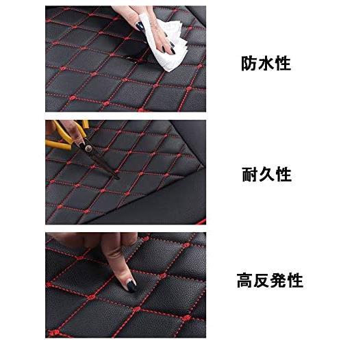 ブラック×ホワイトステッチスタンダード シートカバー エプロンタイプ レザー 汎用 フロント 軽普通車用 前席 運転席 助手席