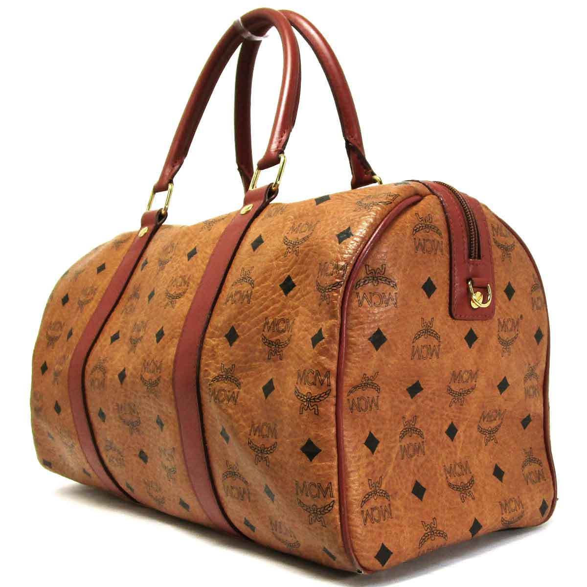 MCM ボストンバッグ ヴィセトスモノグラム ボストンバッグ 茶系 中古