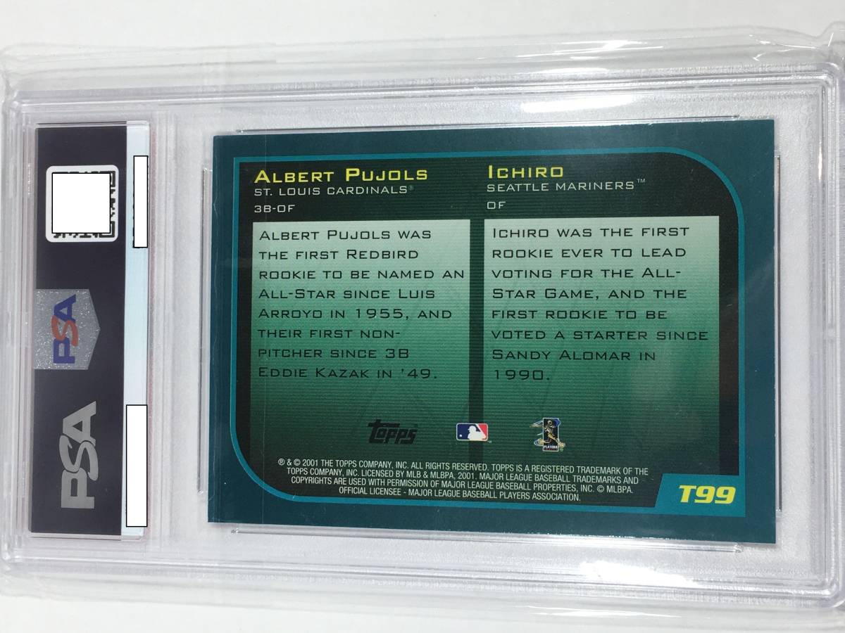 2001 Topps Traded Ichiro / Albert Pujols #T99 RC Rookie MINT PSA9 